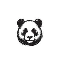 panda silueta en blanco antecedentes. panda logo, panda ilustración vector