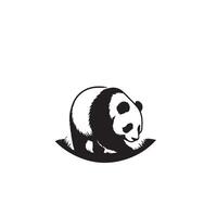 panda silueta en blanco antecedentes. panda logo, panda ilustración vector