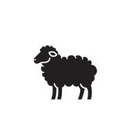 Sheep silhouette on white background. Sheep illustration sheep logo vector