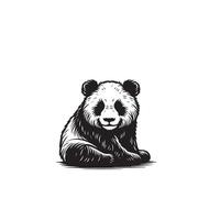 panda silueta en blanco antecedentes. panda logo, panda ilustración vector