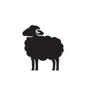 Sheep silhouette on white background. Sheep illustration sheep logo vector