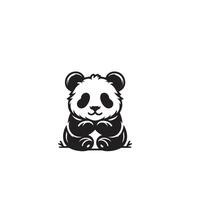 panda silueta en blanco antecedentes. panda logo, panda ilustración vector