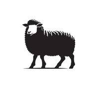 oveja silueta en blanco antecedentes. oveja ilustración oveja logo vector