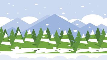 snow and ice landscape illustration vector