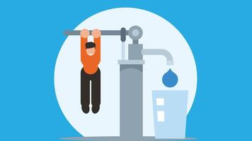 Clean tap water concept illustration vector