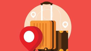 Travel bags and luggage concept illustration vector