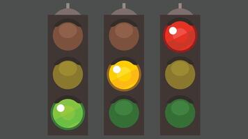 Street Traffic lights isolated illustration vector