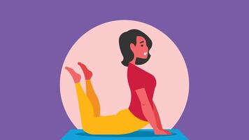 Woman doing relaxing yoga outdoor illustration vector