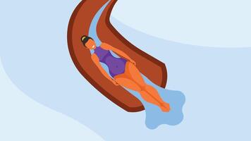 Woman at water relaxing and doing water sports vector