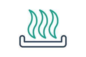 Heating icon. icon related to utilities. line icon style. utilities elements illustration vector
