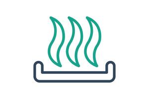 Heating icon. icon related to utilities. line icon style. utilities elements illustration vector