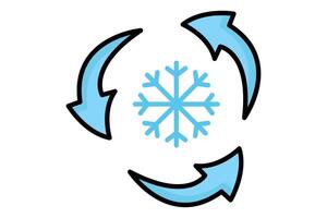 Cooling icon. icon related to utilities. colored outline icon style. utilities elements illustration vector
