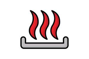 Heating icon. icon related to utilities. colored outline icon style. utilities elements illustration vector