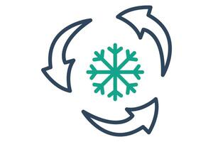 Cooling icon. icon related to utilities. line icon style. utilities elements illustration vector