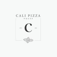 C letter logo with a floral concept for company business beauty real estate premium vector