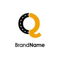 Simple Minimalist Initial Q Way Logo vector