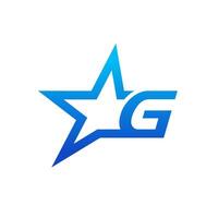 Stylist Initial G Star Logo vector