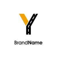 Simple Minimalist Initial Y Way Logo vector