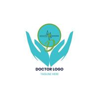 médico logo diseño vector