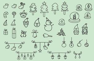 Chirstmas hand drawn line vector