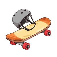 ilustración de patineta vector