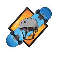 ilustración de patineta vector