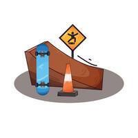 Illustration of skate park vector