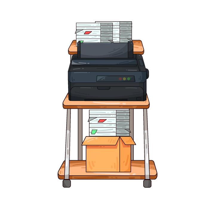 Printer Cartoon Vector Art, Icons, and Graphics for Free Download