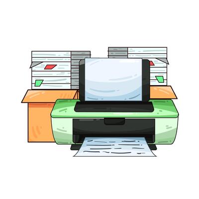 Illustration of printer