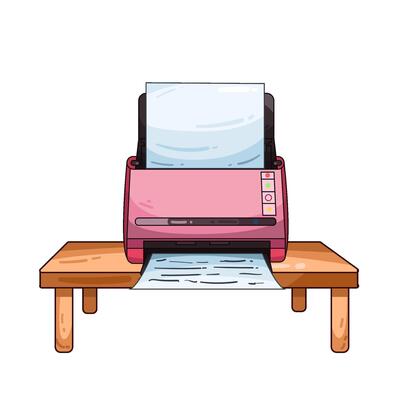 Illustration of printer