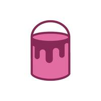 Paint Bucket Icon Template Illustration Design vector