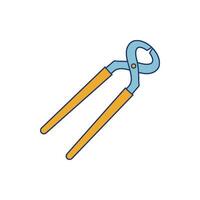 End Cutting Pliers Icon Template Illustration Design vector