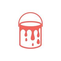 Paint Bucket Icon Template Illustration Design vector