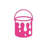 Paint Bucket Icon Template Illustration Design vector