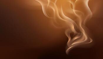 3d illustration smoke abstract design on brown background vector