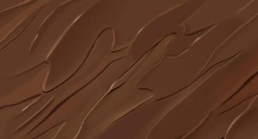 Banner background with smooth melted chocolate in 3d illustration vector