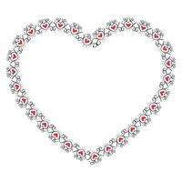 Hand drawn hearts border and frame design vector