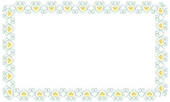 Hand drawn hearts border and frame design vector