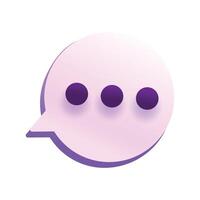 balloon element Isolated speech bubble icon voice message template vector