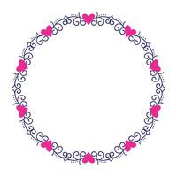 Hand drawn hearts border and frame design vector