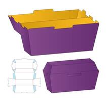 Box packaging die cut template design. 3d mock-up vector