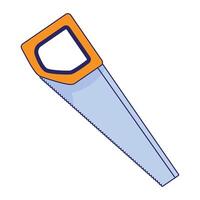 Hacksaw carpentry tool flat icon for apps and websites Flat style vector