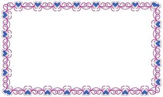 Hand drawn hearts border and frame design vector