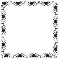 Hand drawn hearts border and frame design vector