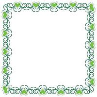 Hand drawn hearts border and frame design vector