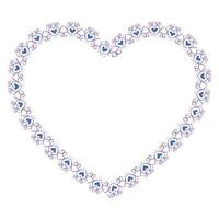 Hand drawn hearts border and frame design vector