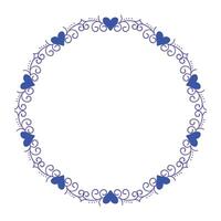 Hand drawn hearts border and frame design vector