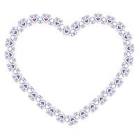 Hand drawn hearts border and frame design vector