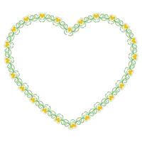 Hand drawn hearts border and frame design vector