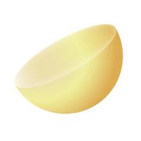 3d metal semisphere geometric shape Realistic glossy on white vector